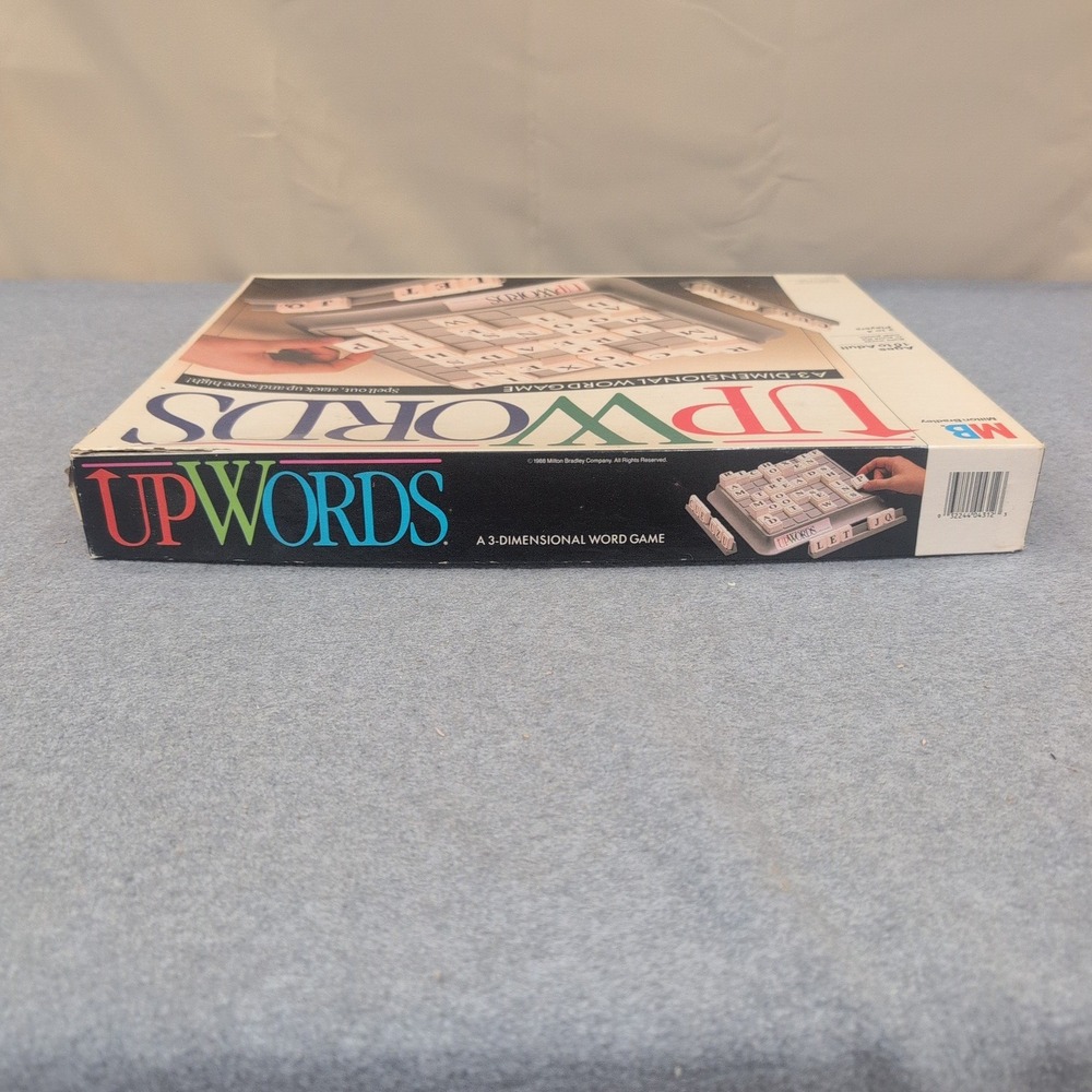 Milton Bradley Upwords 3D Word Game 1988 Vintage Board Game 4312 VG - Picture 6 of 6